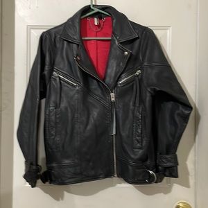 TopShop leather motorcycle jacket. Size 6.